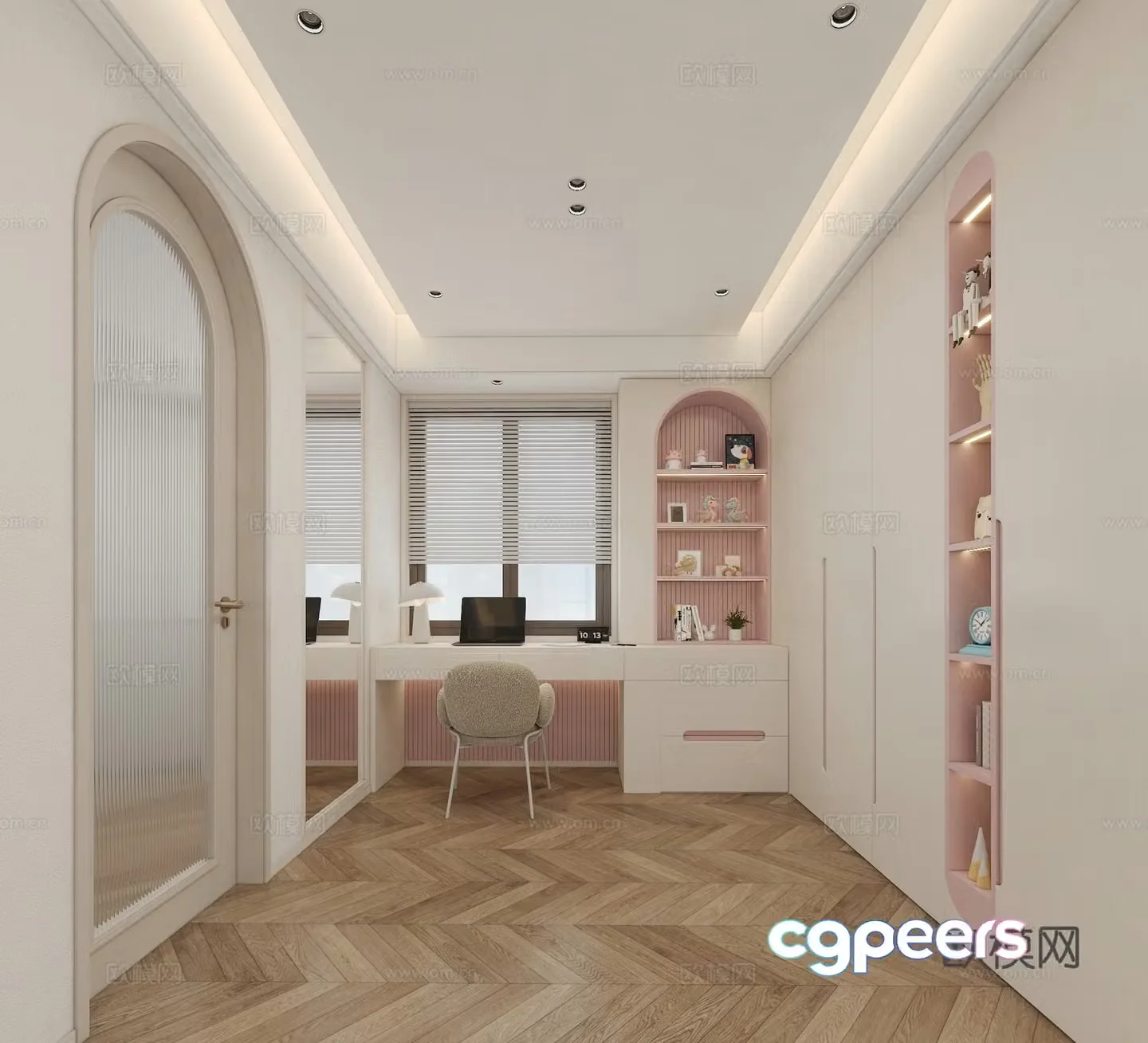 Modern study 3d model