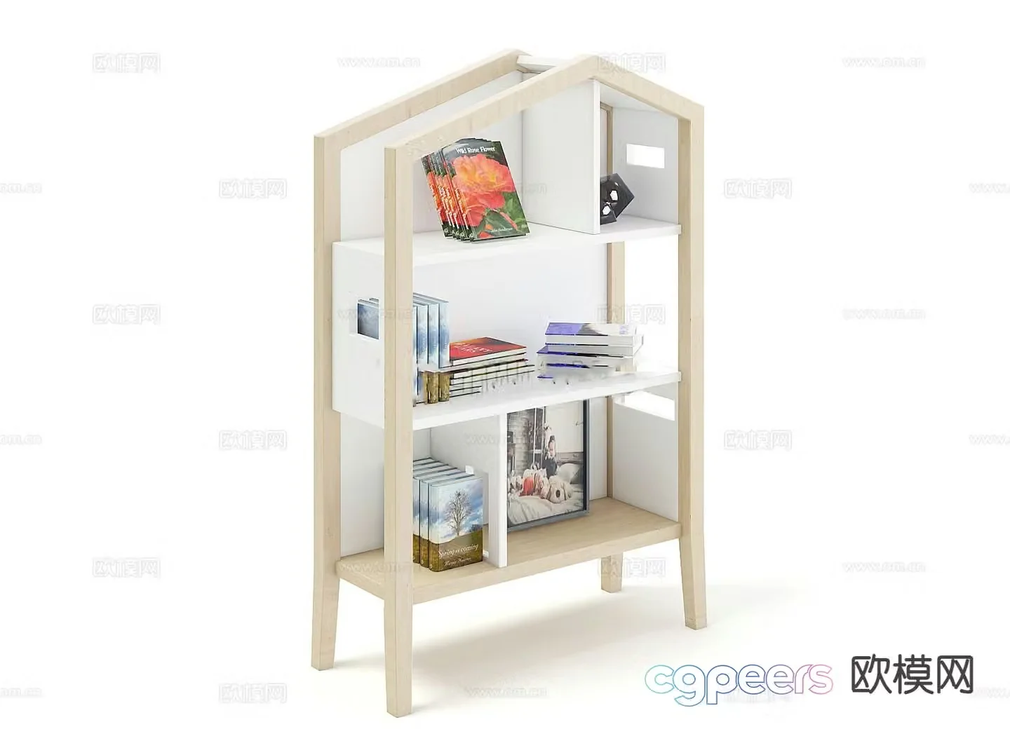 bookcase bookshelf children’s cabinet 3d model