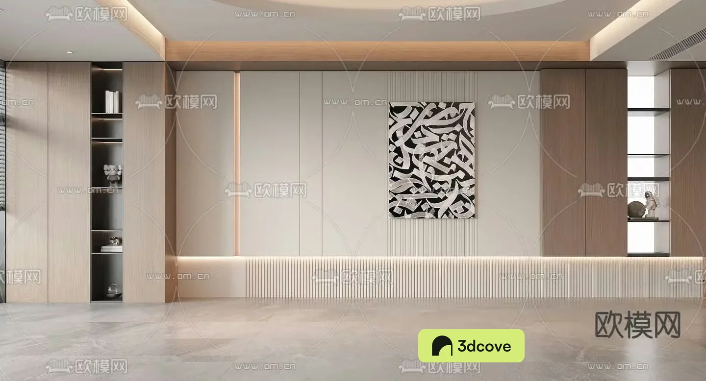Sofa background wall model wall