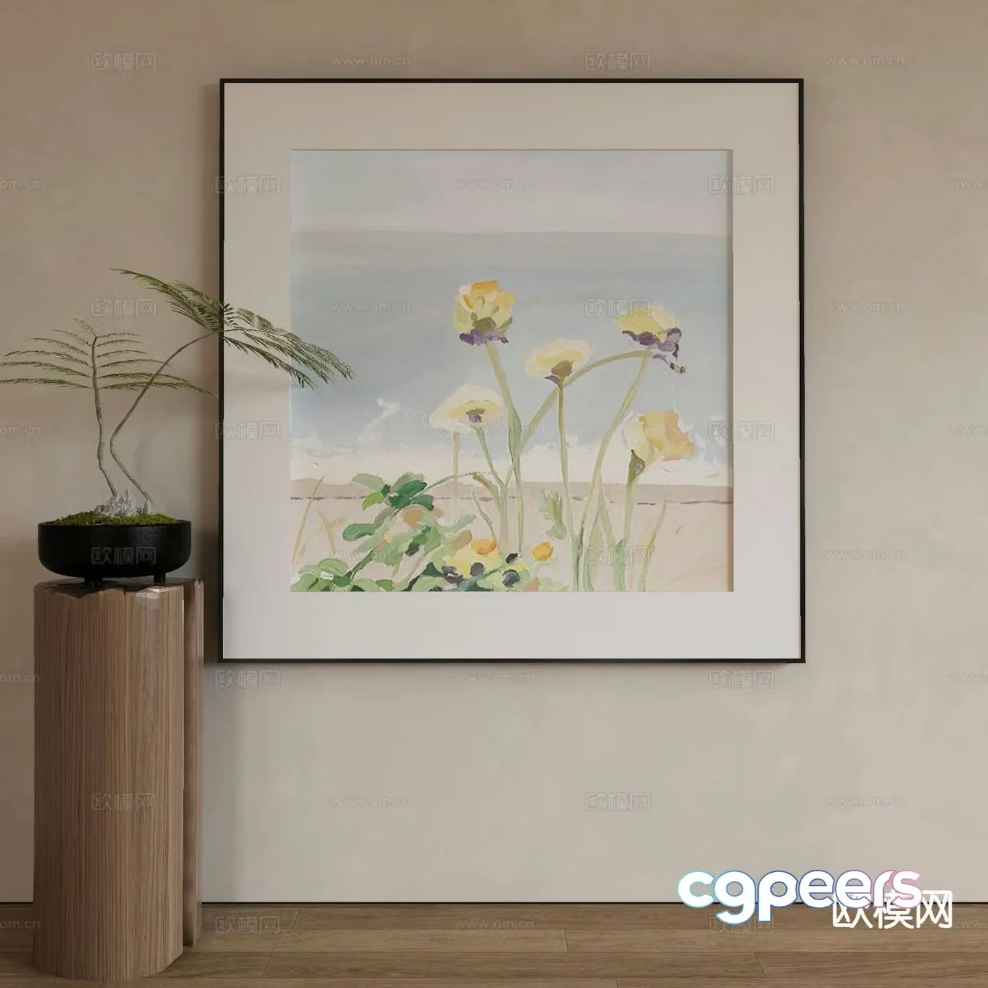 Decorative painting art painting hanging painting 3d model
