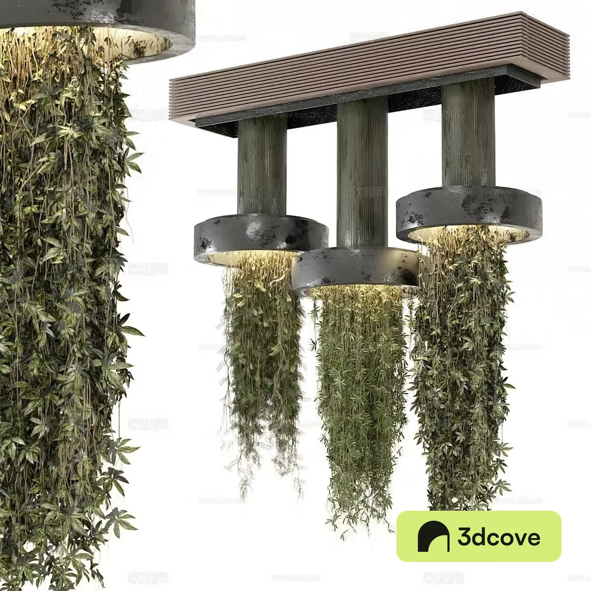 New Chinese style green plant decorative lamp