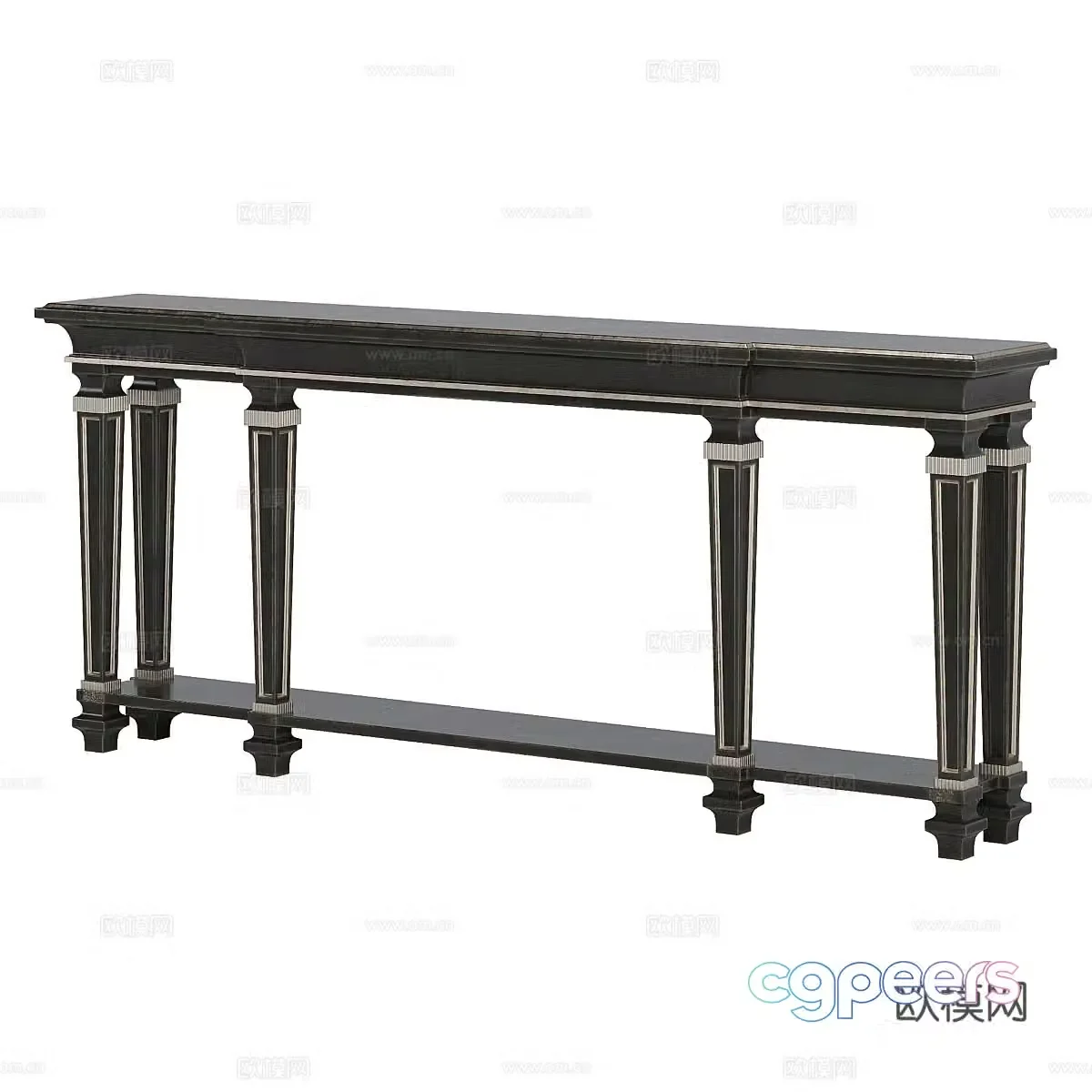 French simple side cabinet side cabinet simple side cabinet 3D model