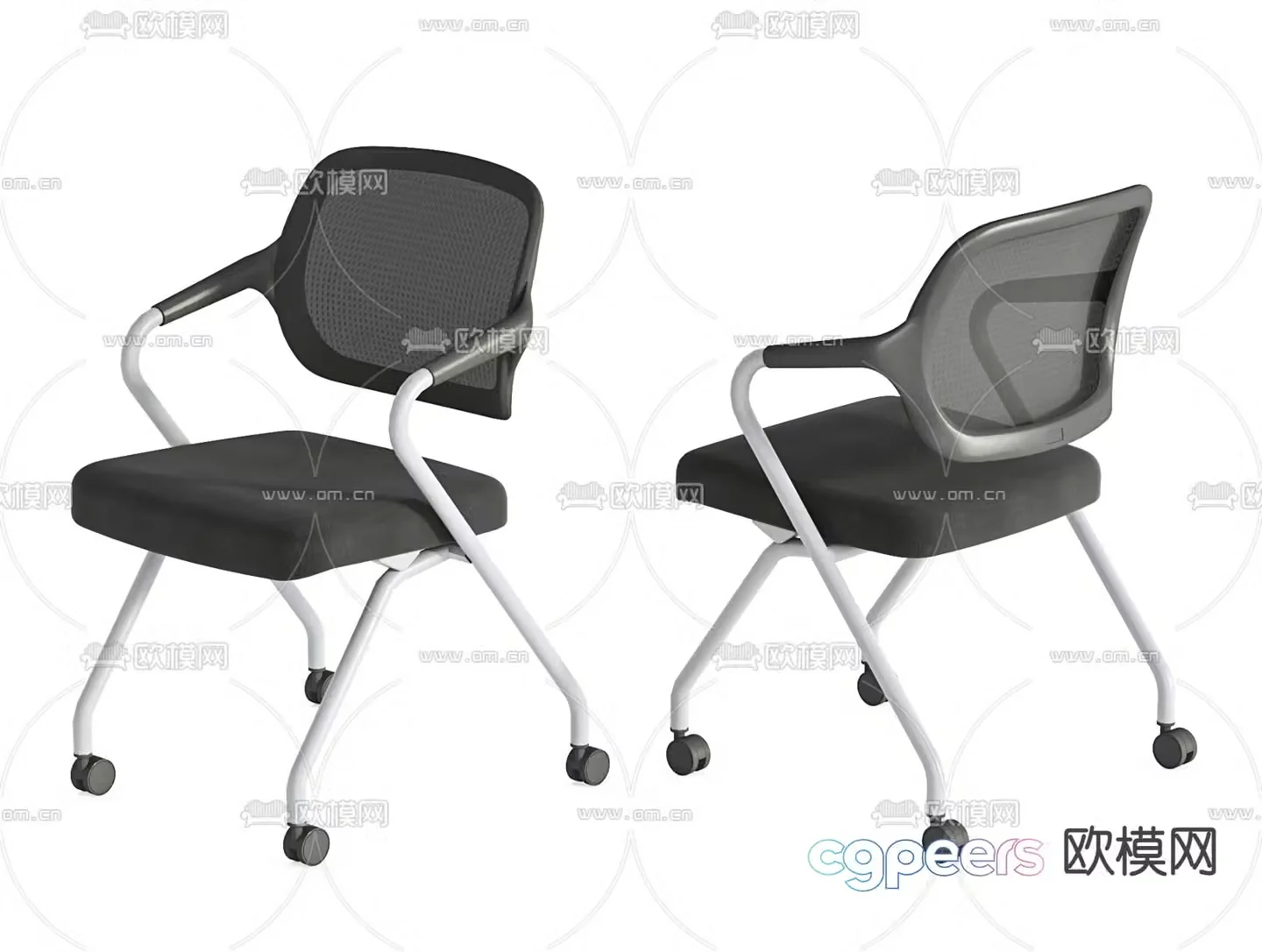 Office chair training chair 3d model