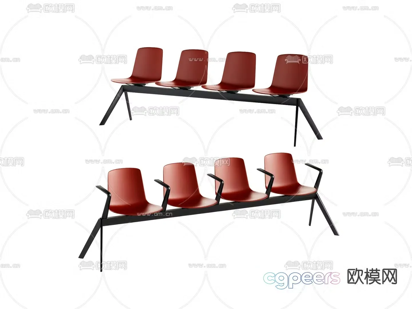 Town chair Public chair 3d model