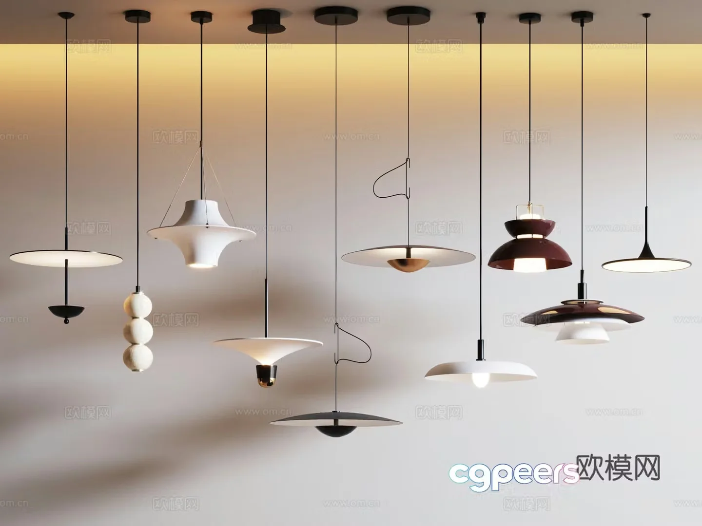 Chandelier combination Small chandelier combination Restaurant chandelier Bedside chandelier Bar chandelier 3D model
