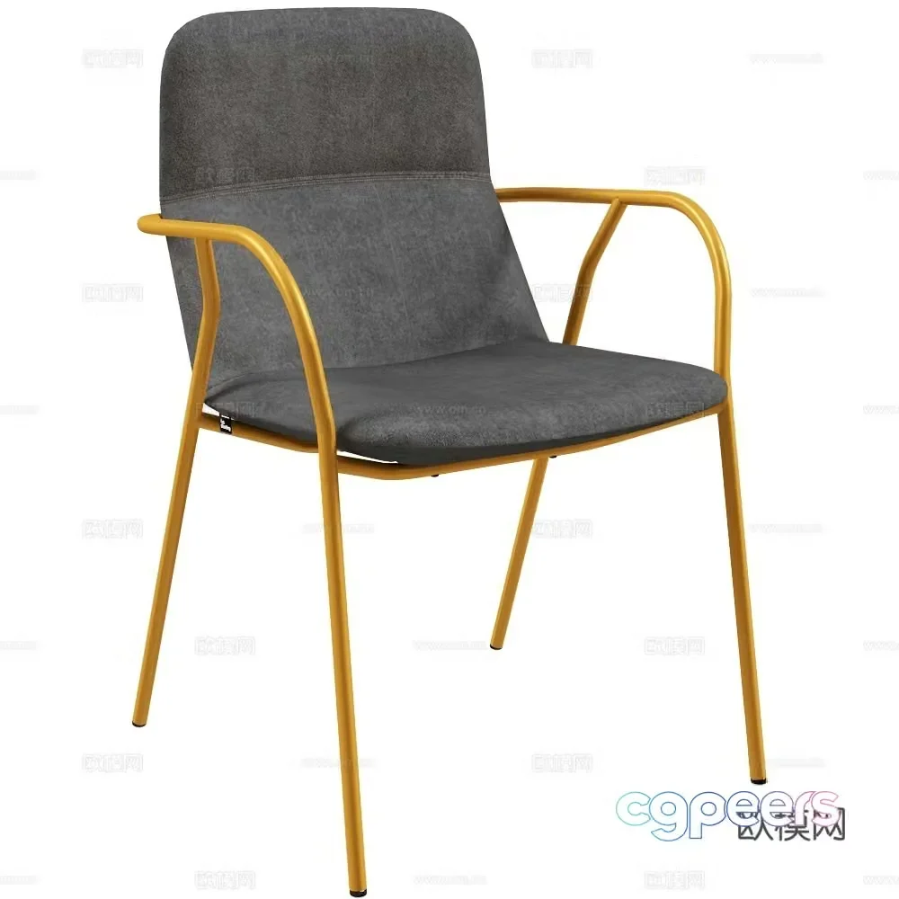 LD Seating Modern fabric single chair Extremely simple chair Italian single chair Dining chair 3d model