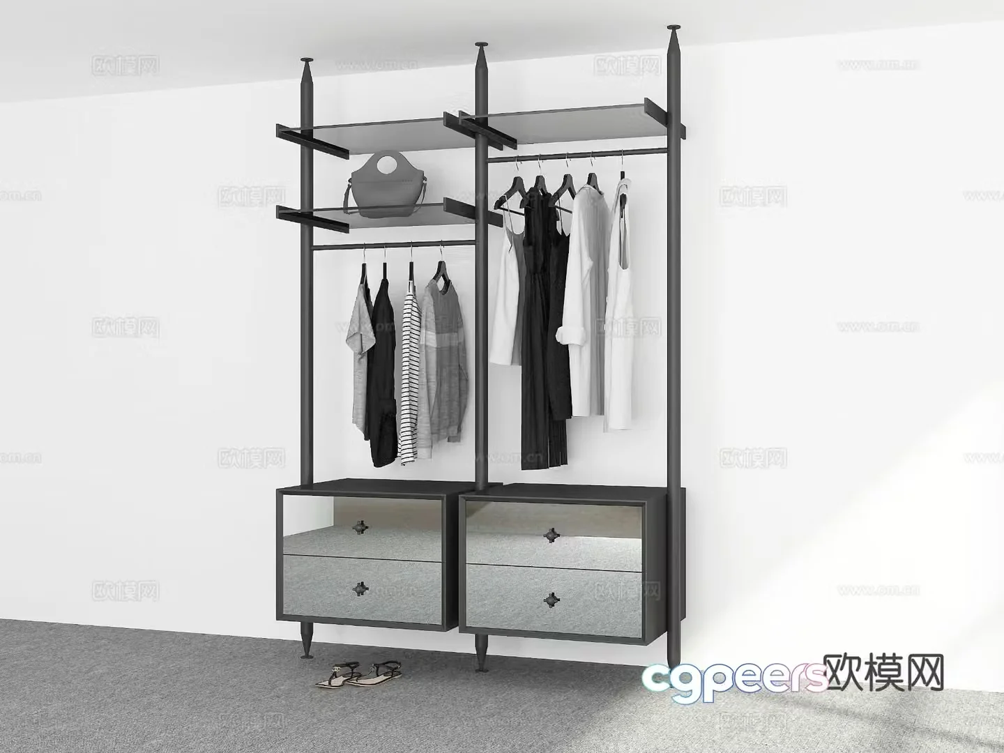 Modern clothes hanger 3d model