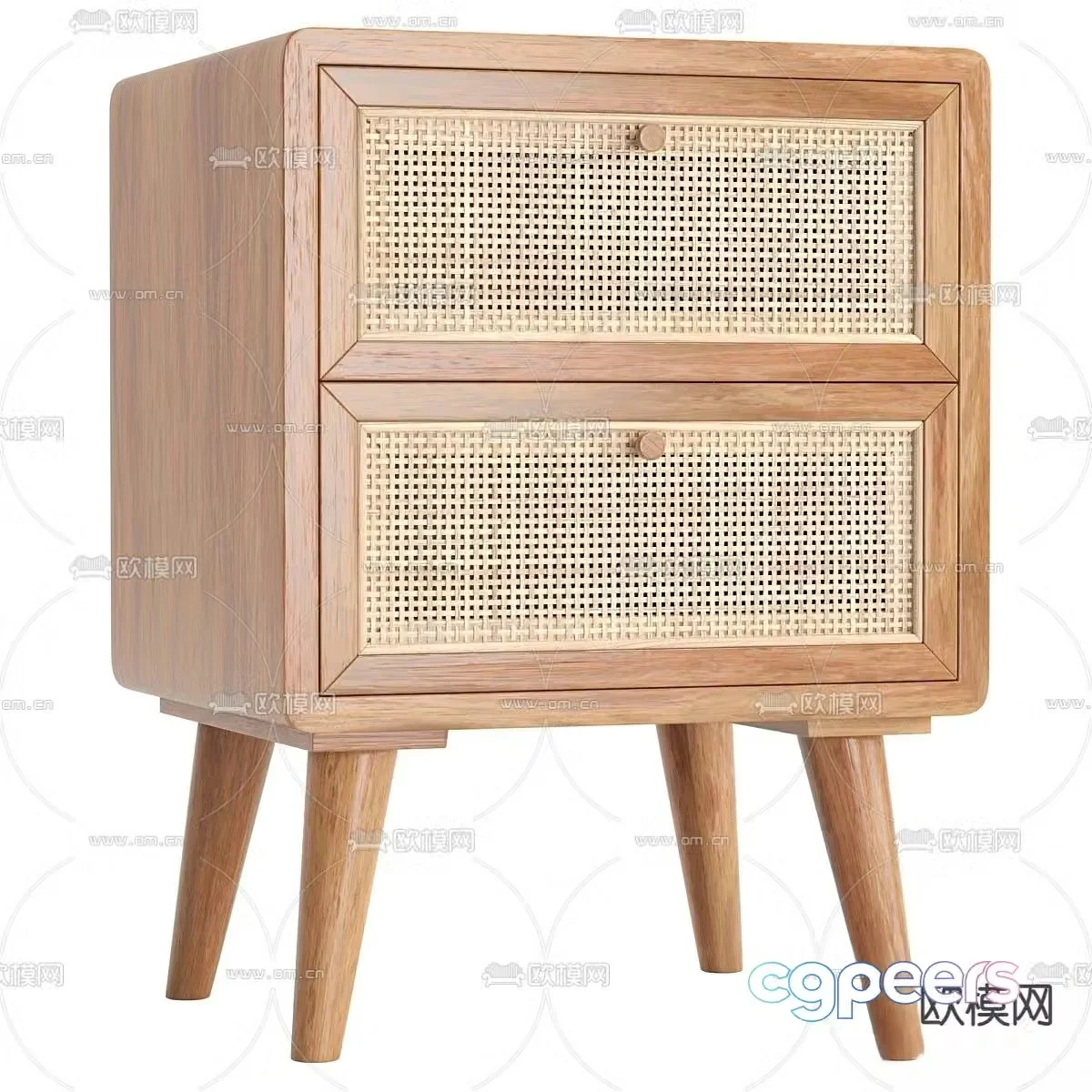 Japandi bedside table 3d model