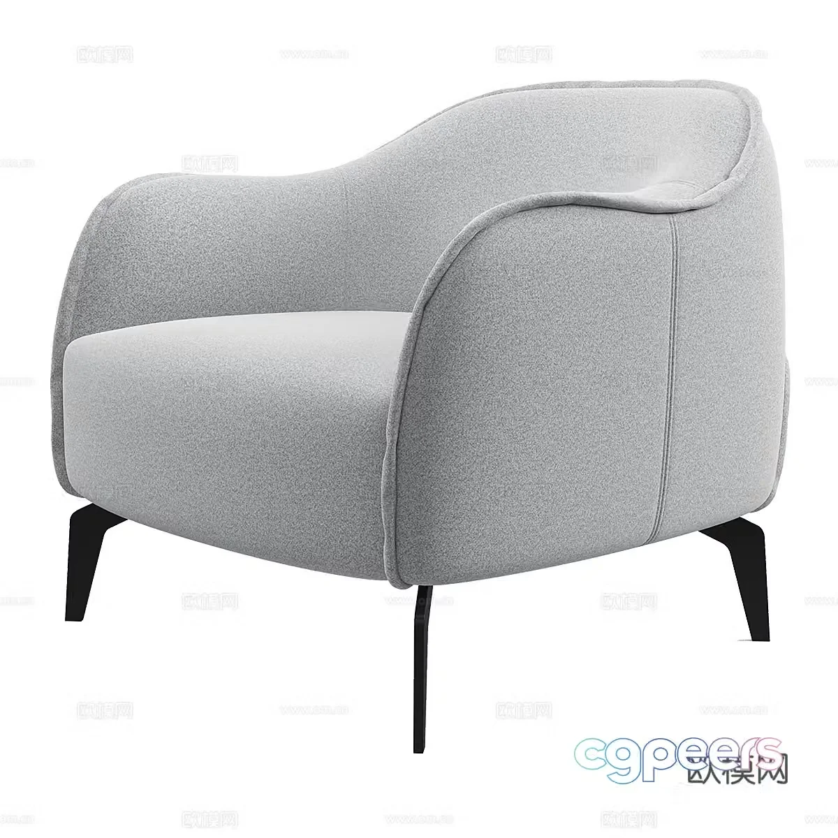 Modern single sofa 3d model