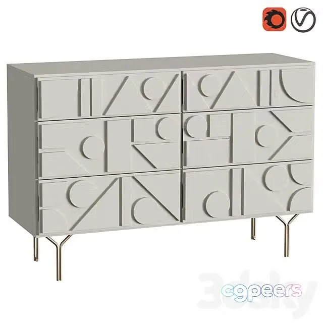 3ds Max Free – Chest of drawers Elgos (Pictograph)