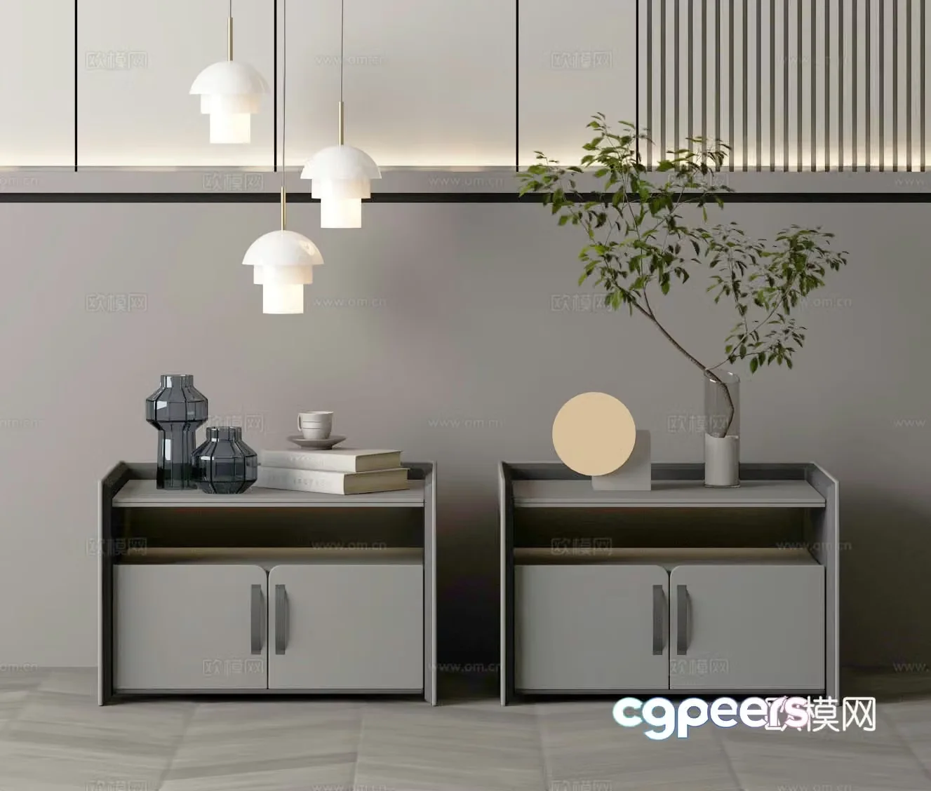 Modern night table 3d model