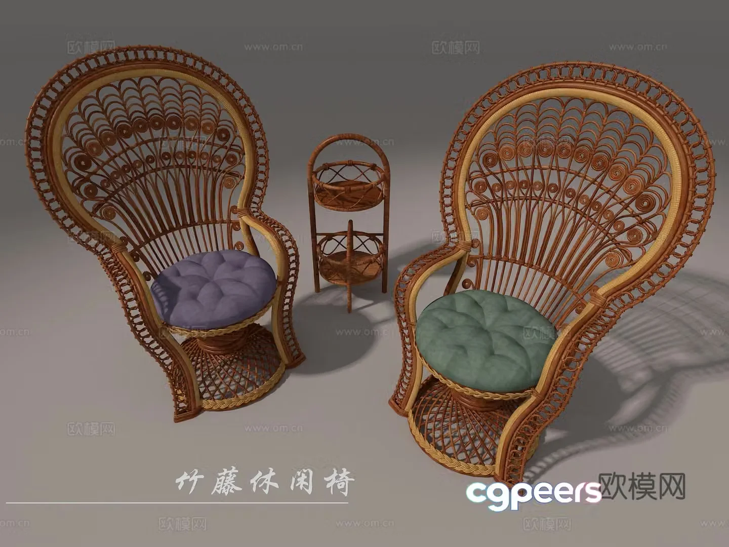 Wicker chair 3d model