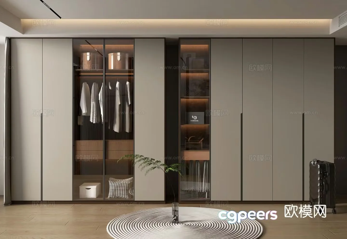 Modern wardrobe 3d model