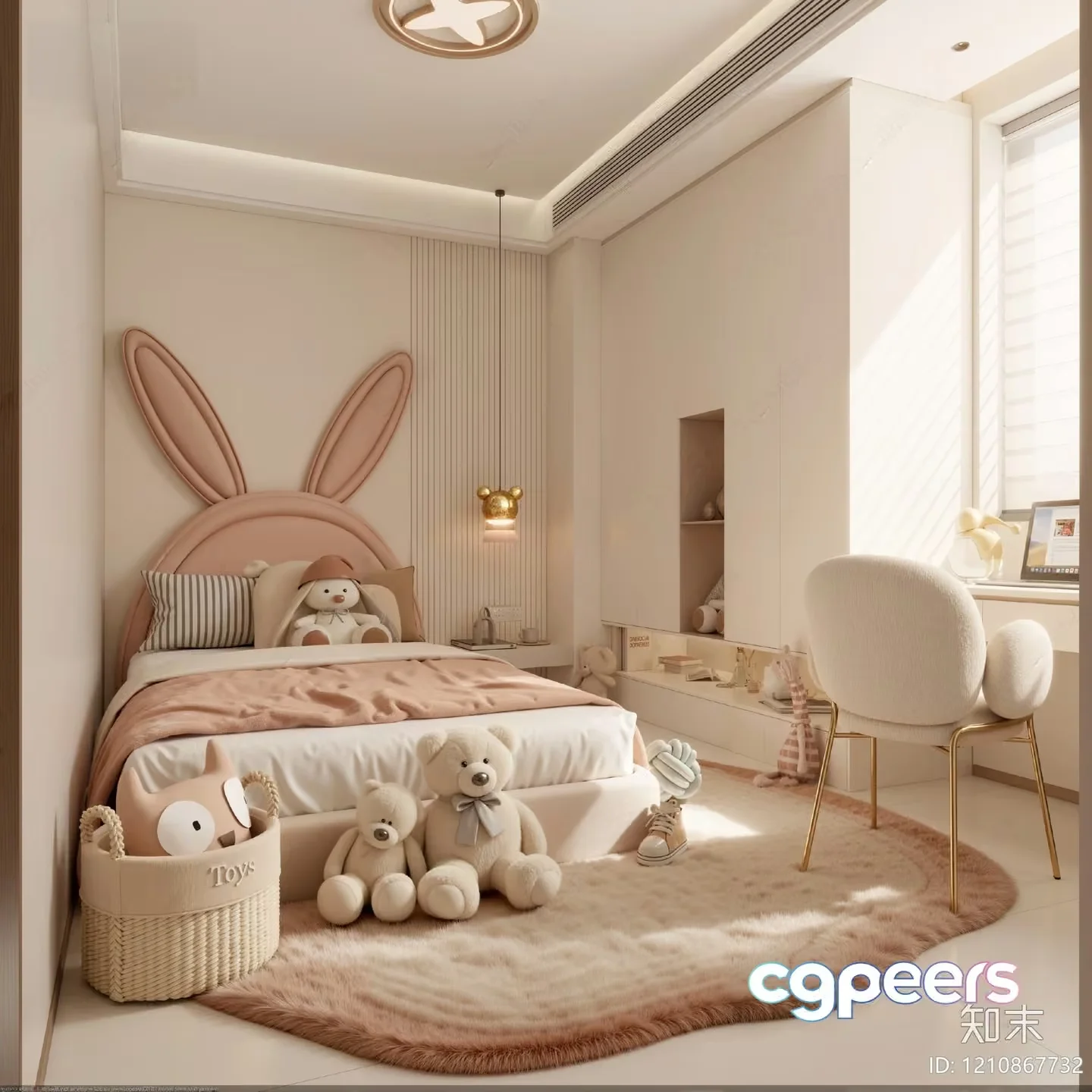 Cozy Children’S Bedroom 3D Model – 11084 – VRAY Render