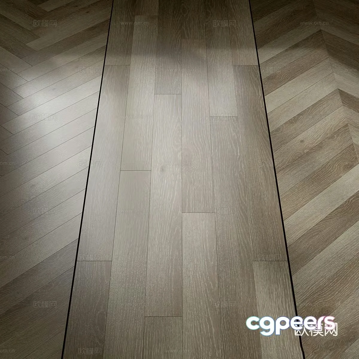 New Chinese style maple parquet floor 3D model