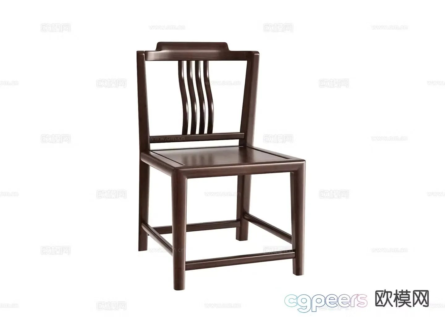 New Chinese style chair dining chair 3d model