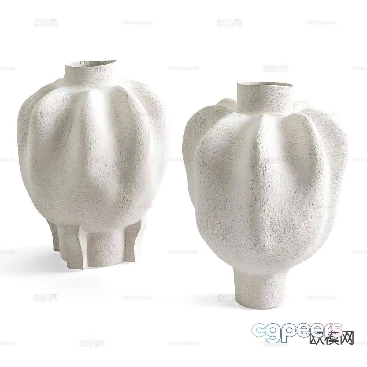 Modern ceramic bottle 3d model