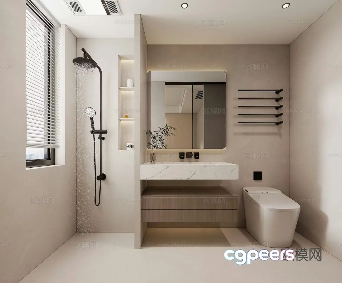 Modern bathroom 3d model