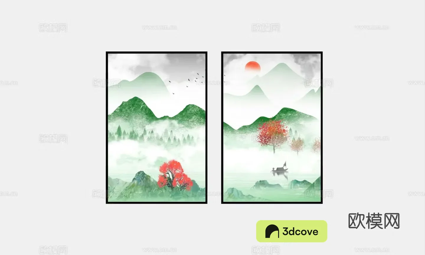 New Chinese style decorative painting landscape painting hanging painting