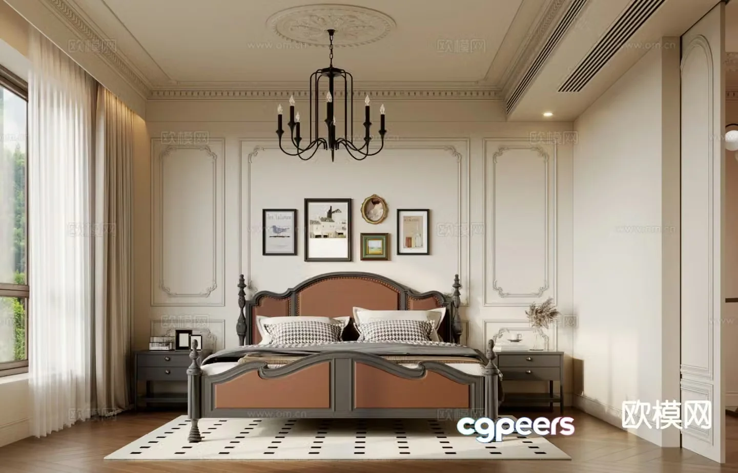 French bedroom master bedroom 3d model