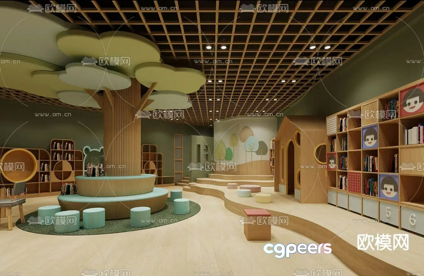 Kindergarten activity room nursery 3d model
