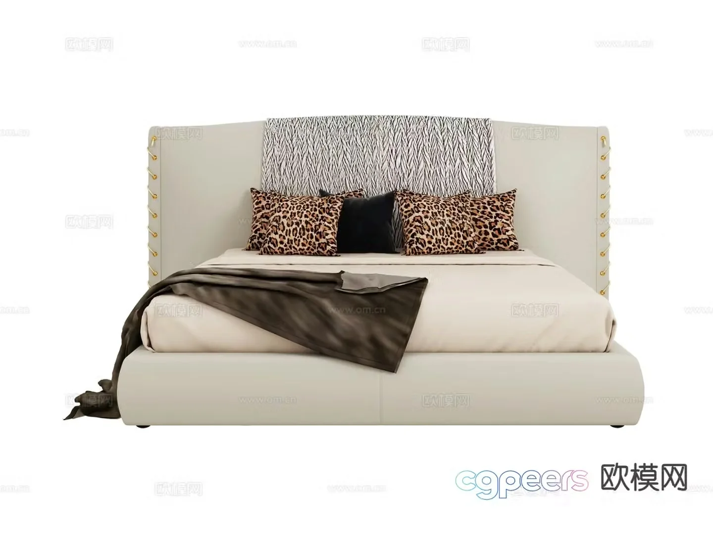 roberto cavalli-Nilo- modern double bed 3d model