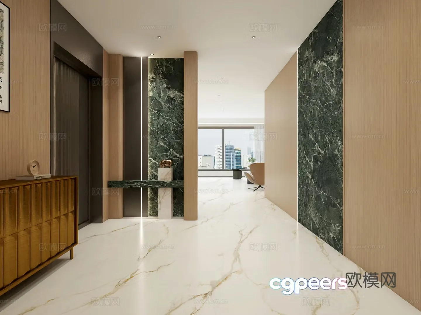 Modern entrance 3D model