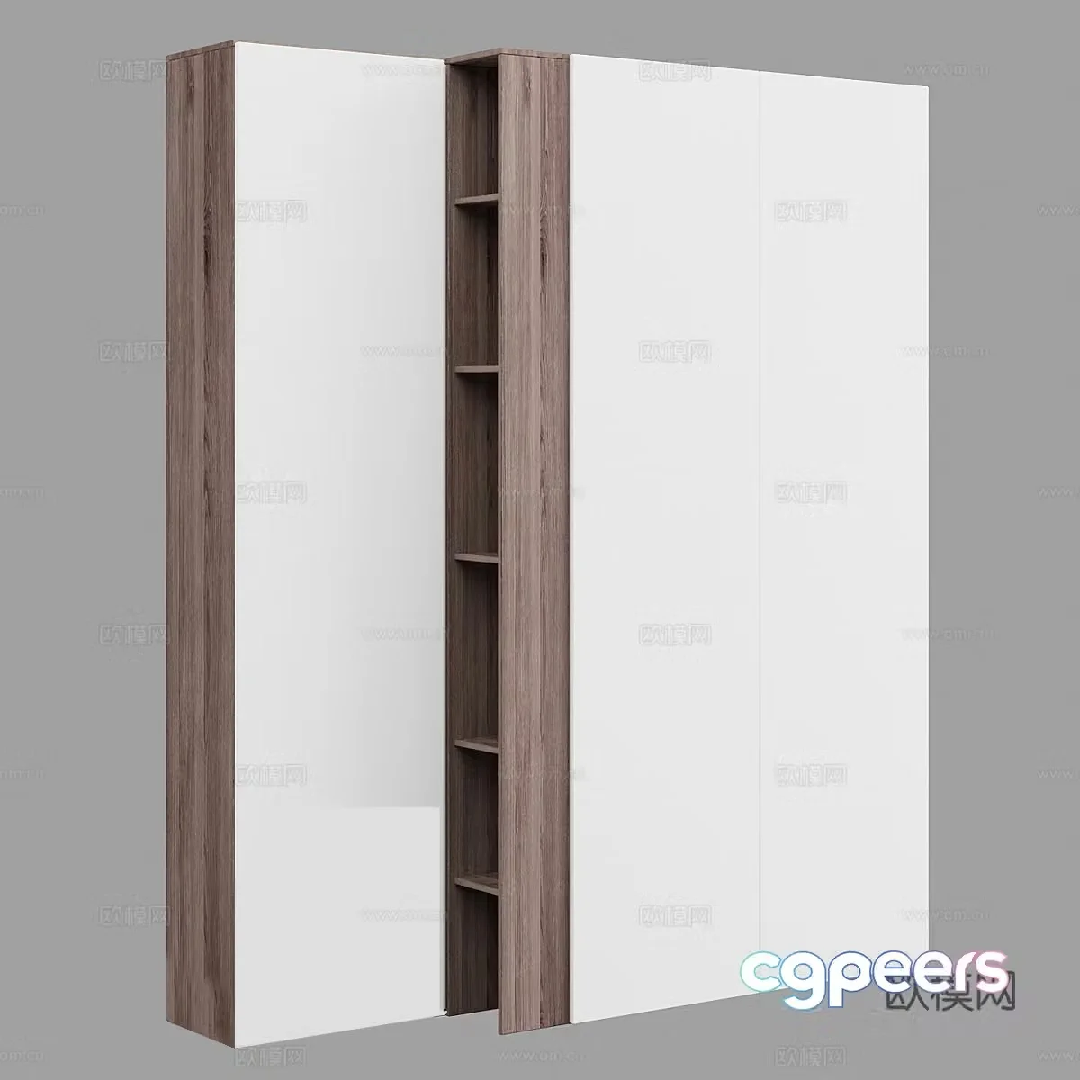 Nordic simple wardrobe 3d model