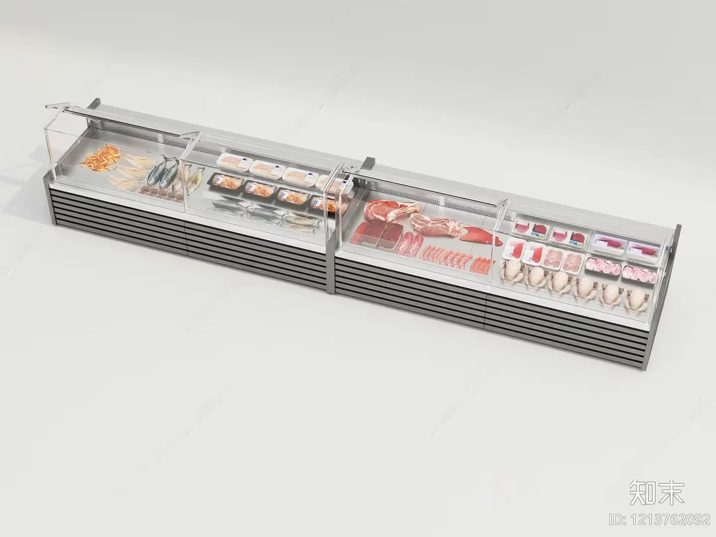 A Meat Display Case 3D Model – 10501 – VRAY Render