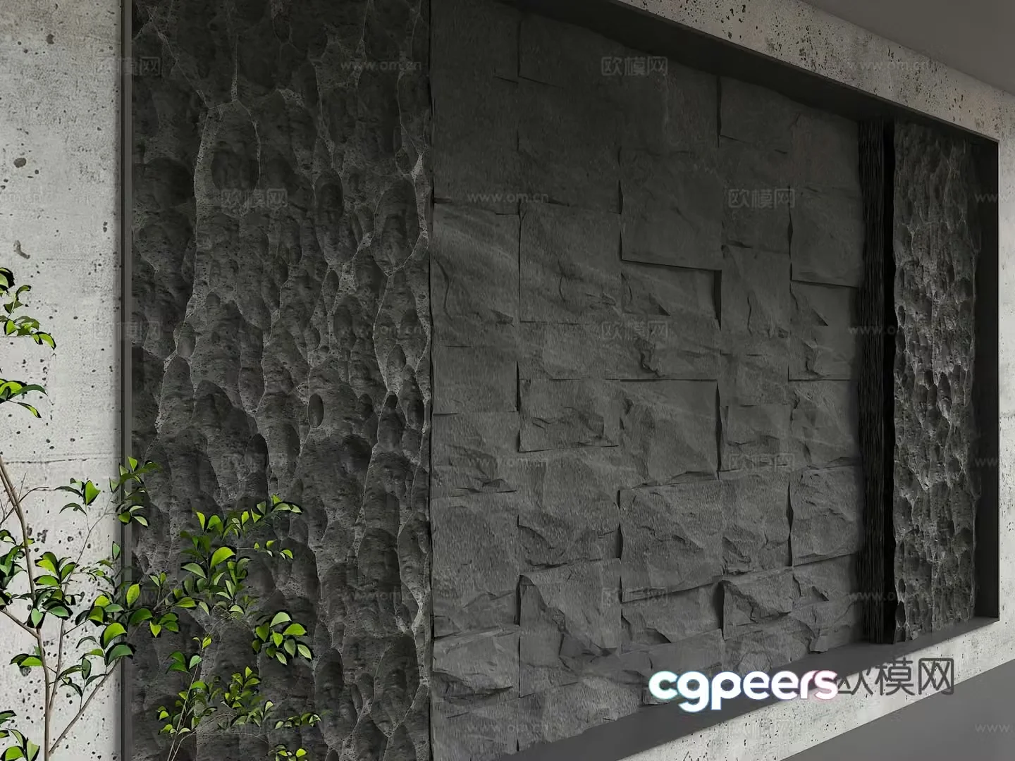 Modern background wall 3d model