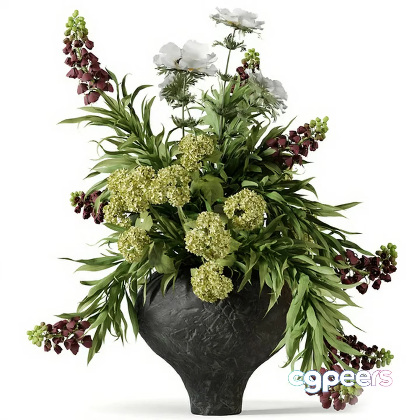 A Vase With Flowers 3D Model – 7650 – CORONA Render