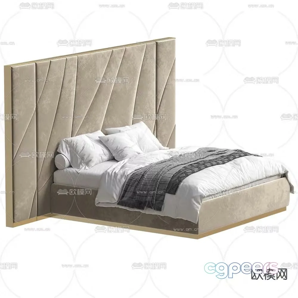 Paolo Castelli double bed 3d model