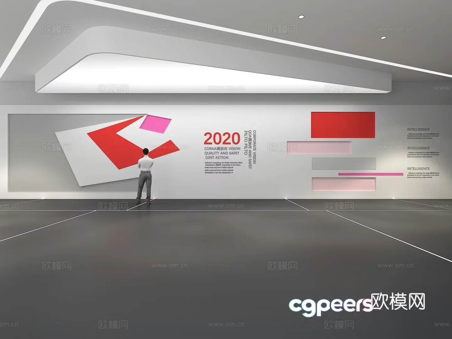 Cultural wall Corporate culture wall Classroom Theme wall Exhibition hall Campus culture Corridor 3D model