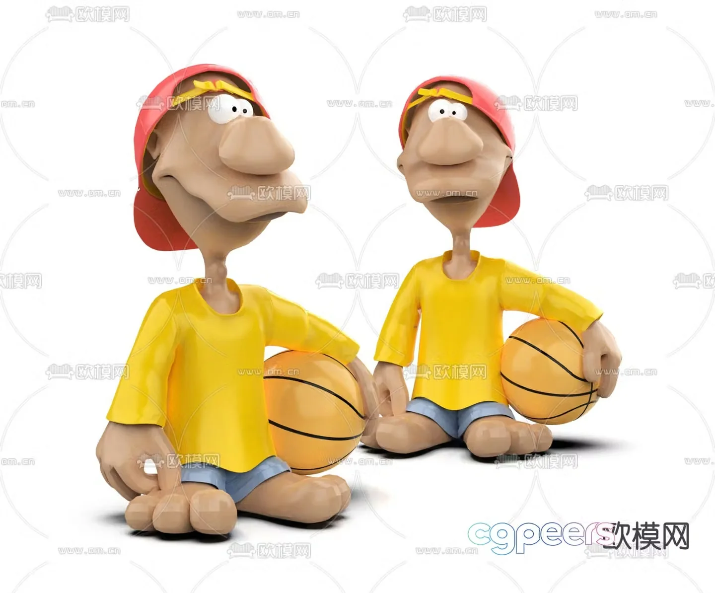 Modern cartoon character toy 3d model