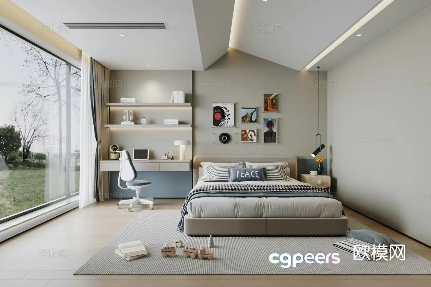 Modern children’s room boy’s room kid’s room 3d model