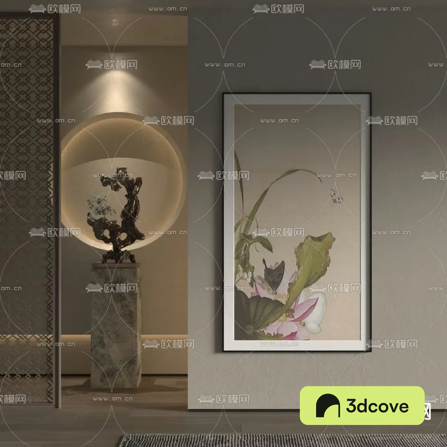 New Chinese style plant painting decorative painting