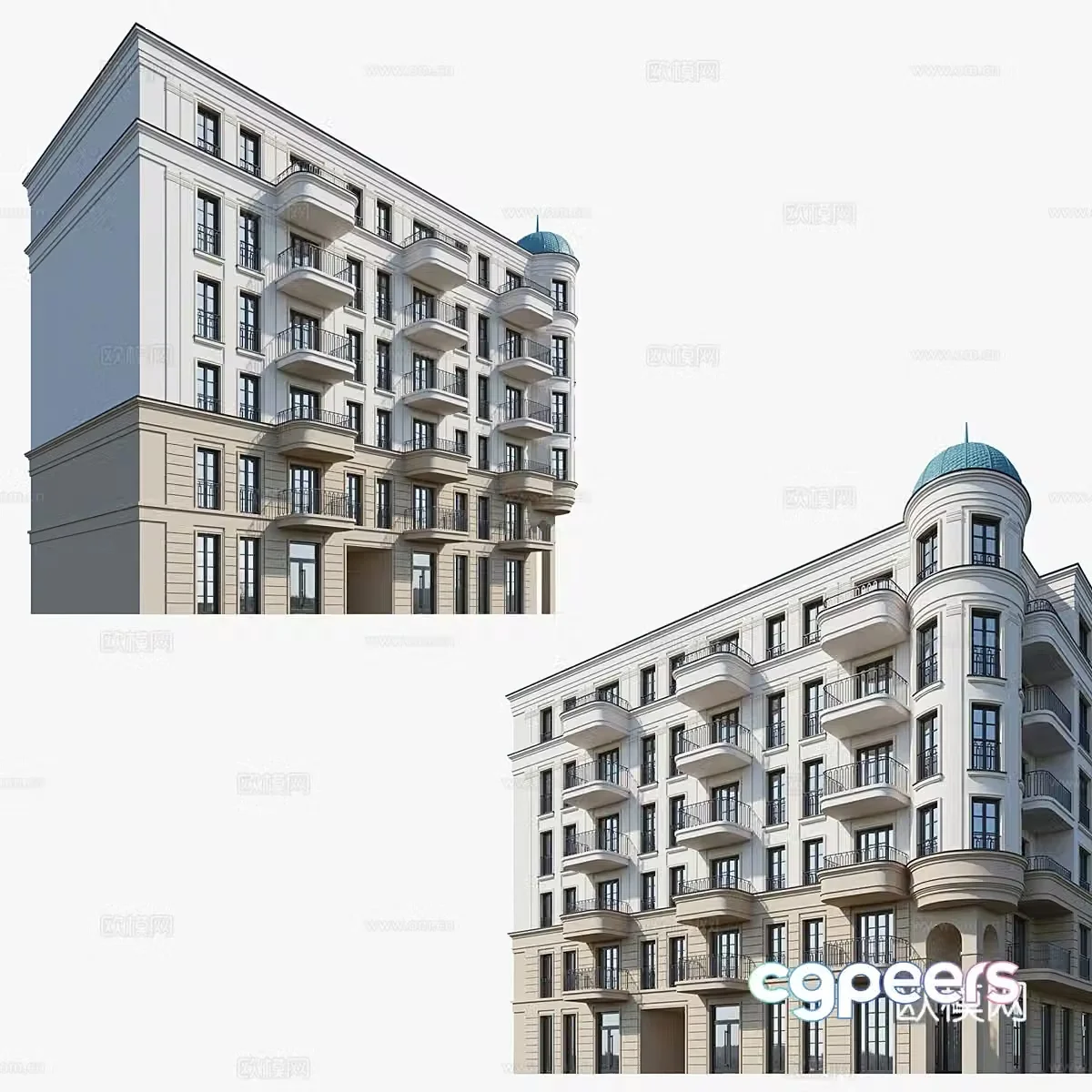 3d model of building residential
