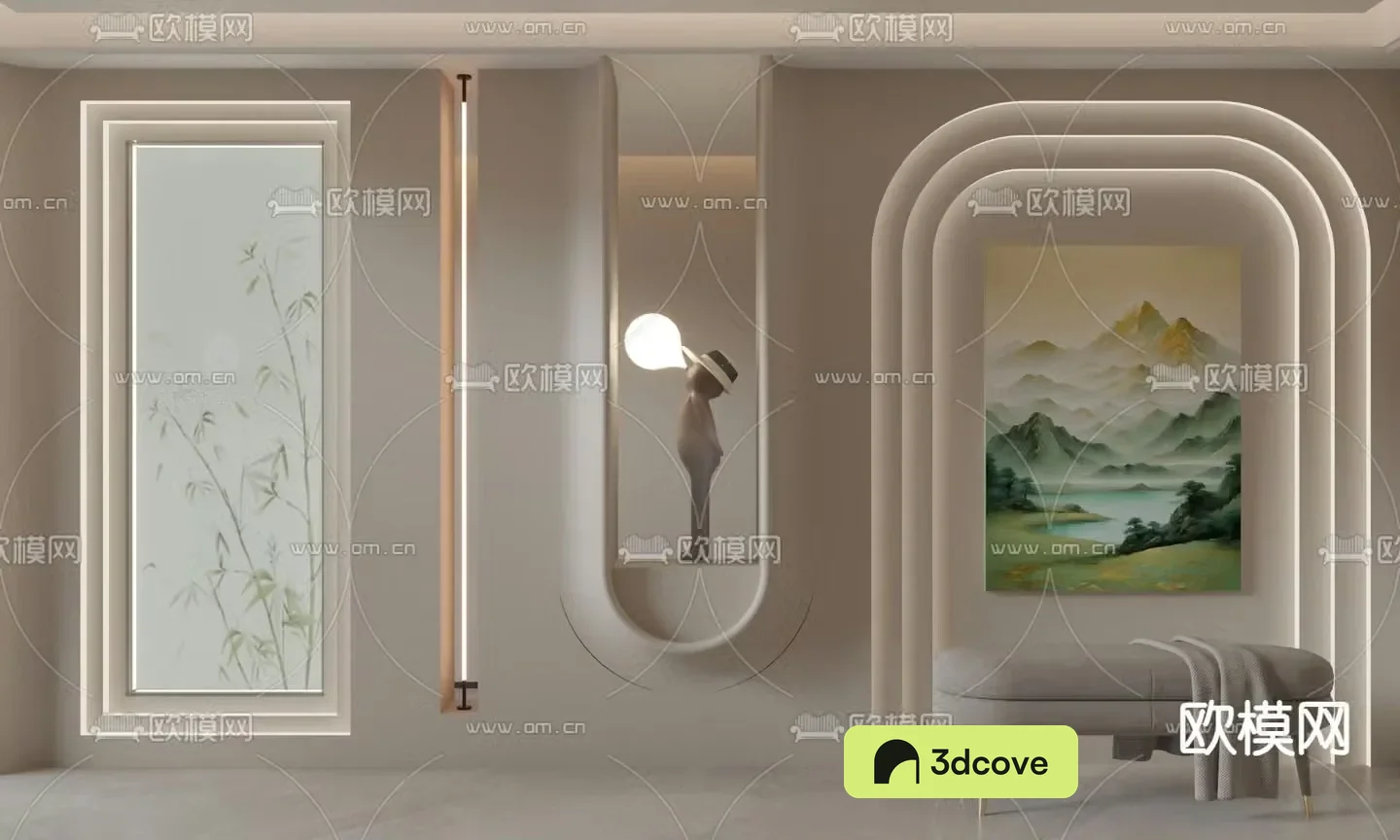 Modern background wall