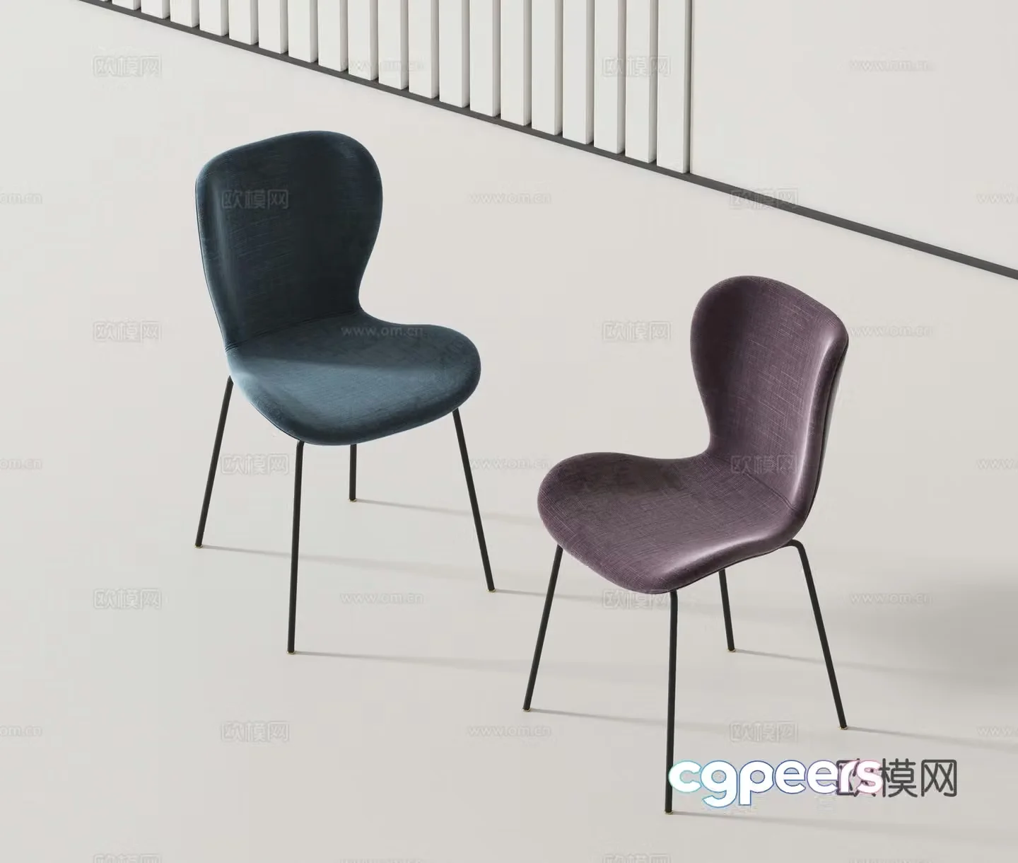Modern single chair 3d model