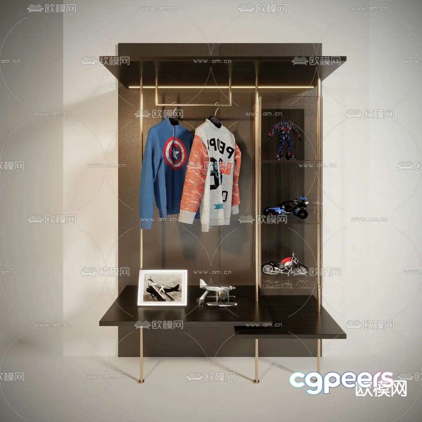 Wrought iron rack display rack 3D model