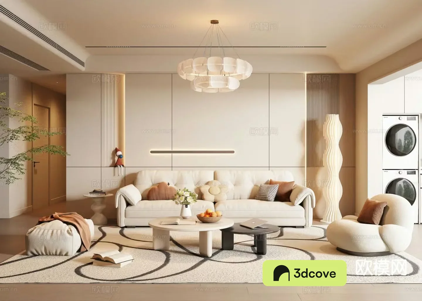 Creamy living room