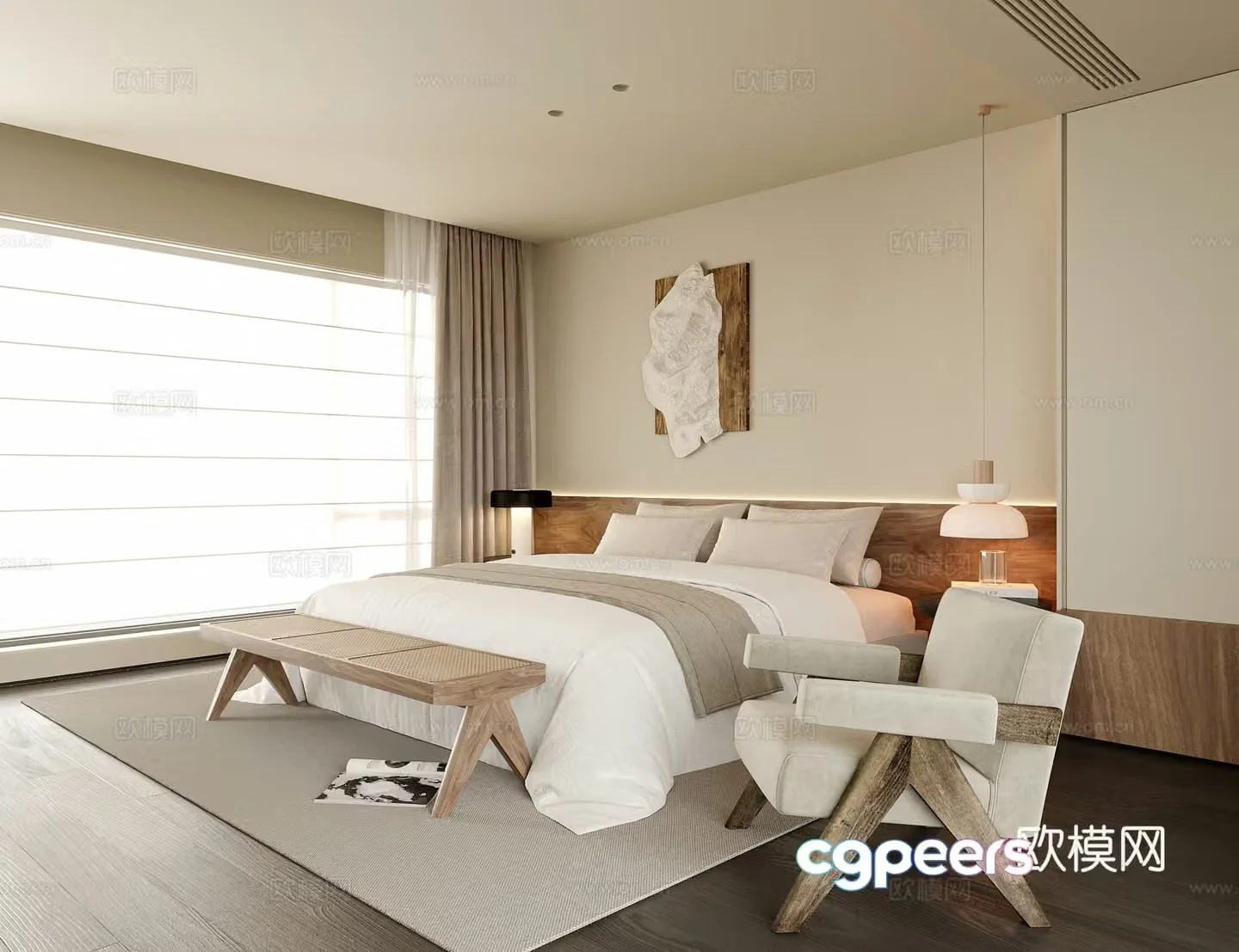 Wabi Sabi B&B Room Hotel Room 3D Model