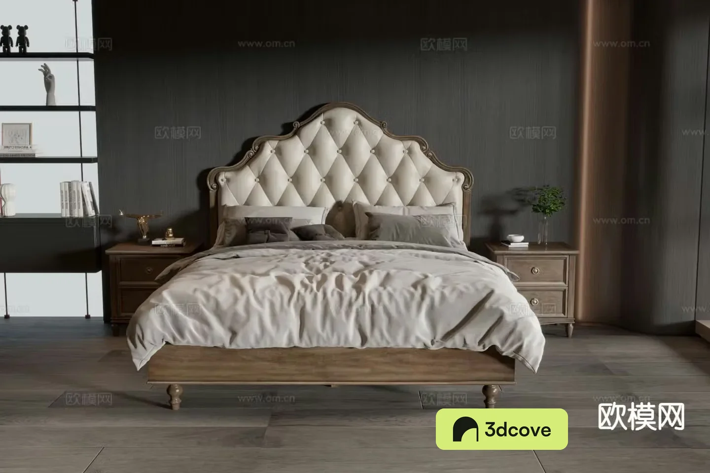 American double bed