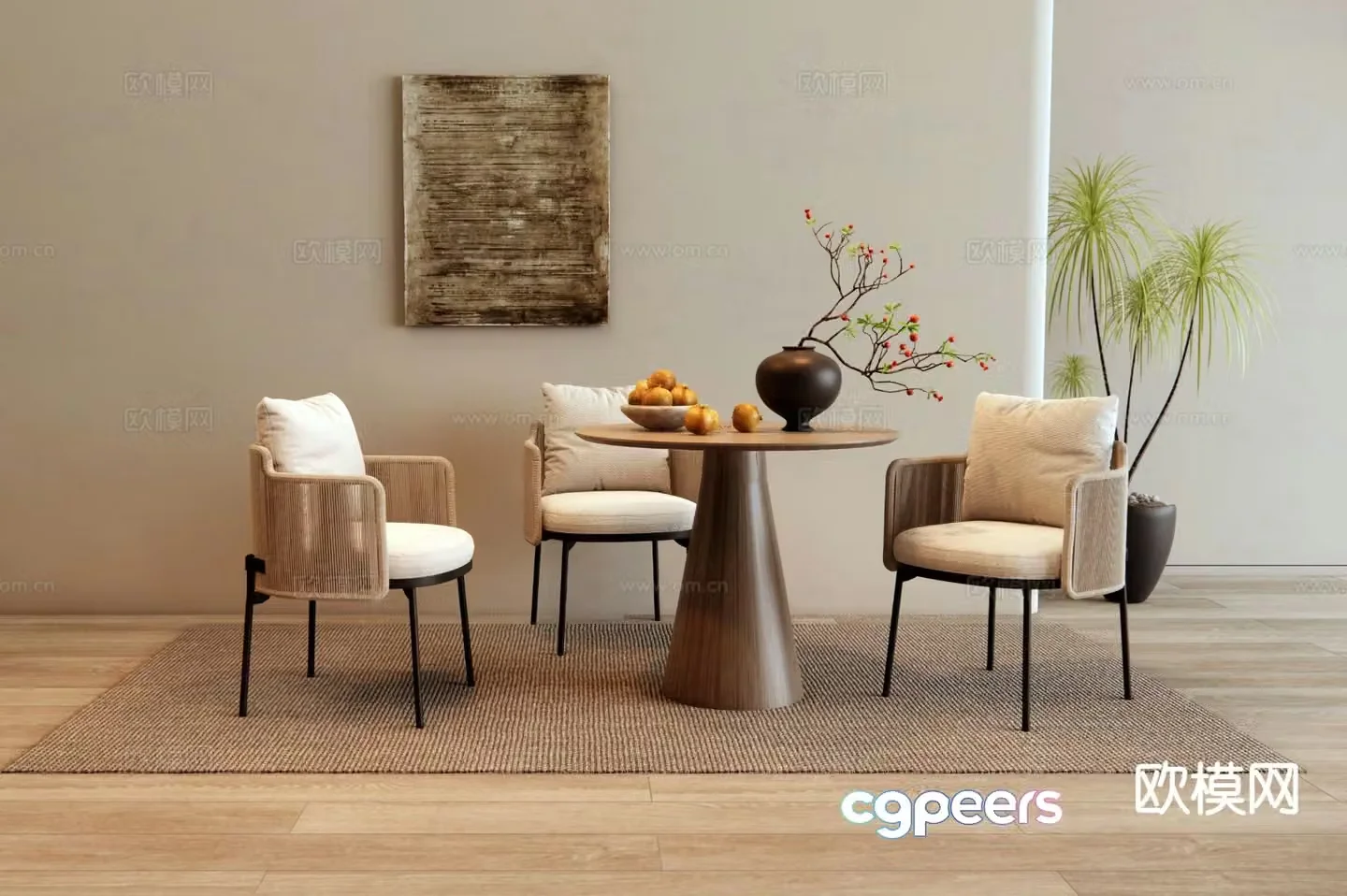Leisure tables and chairs Negotiation tables and chairs 3d model