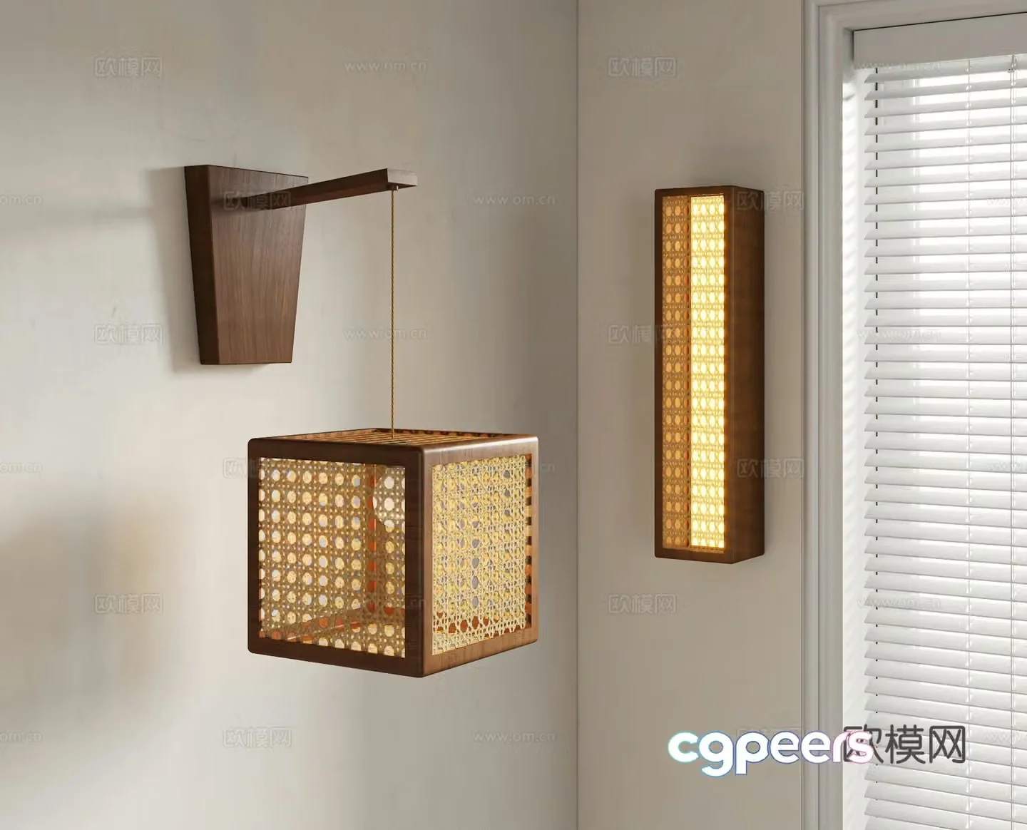Wasabi woven wall lamp 3D model