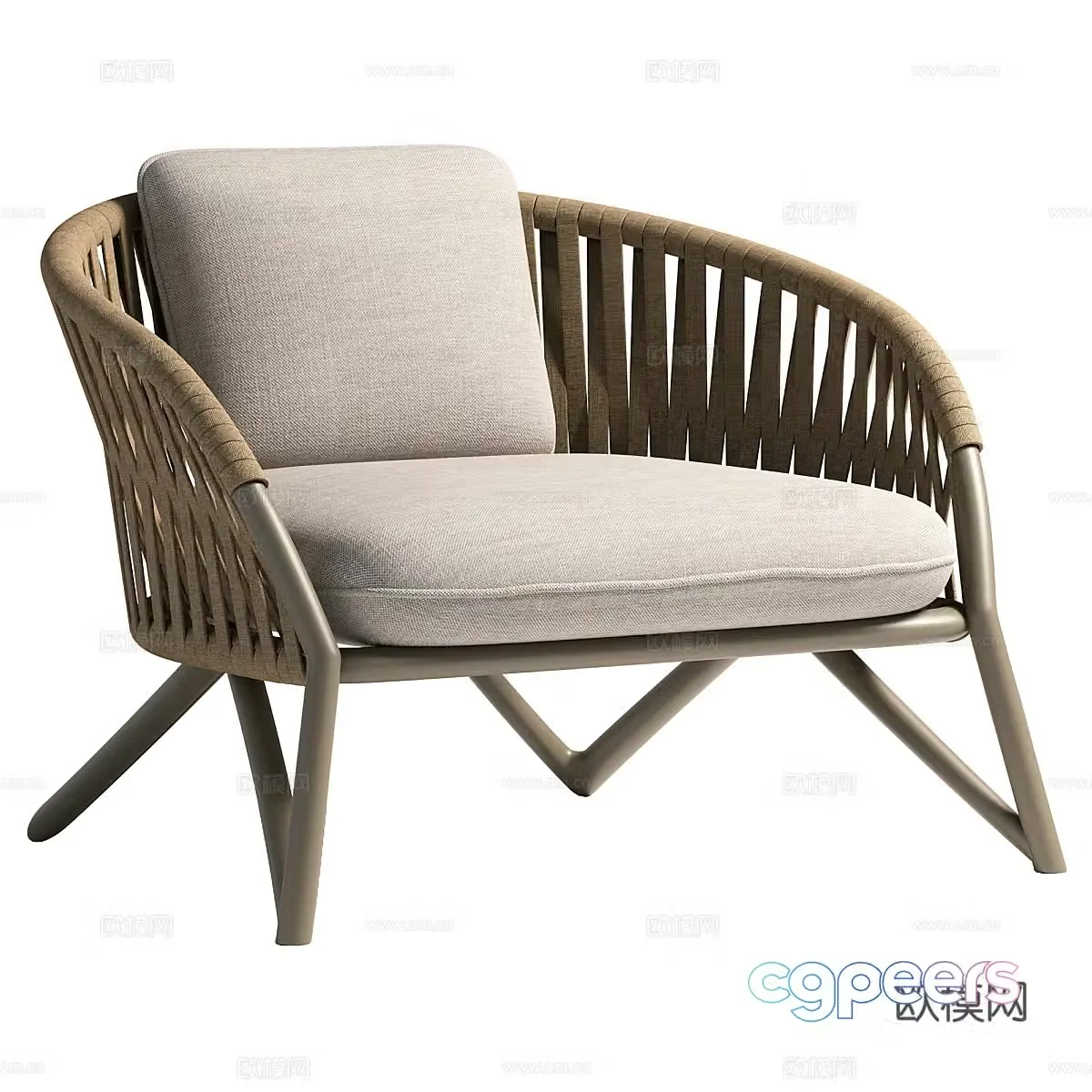 New Chinese style Branzie leisure chair 3d model