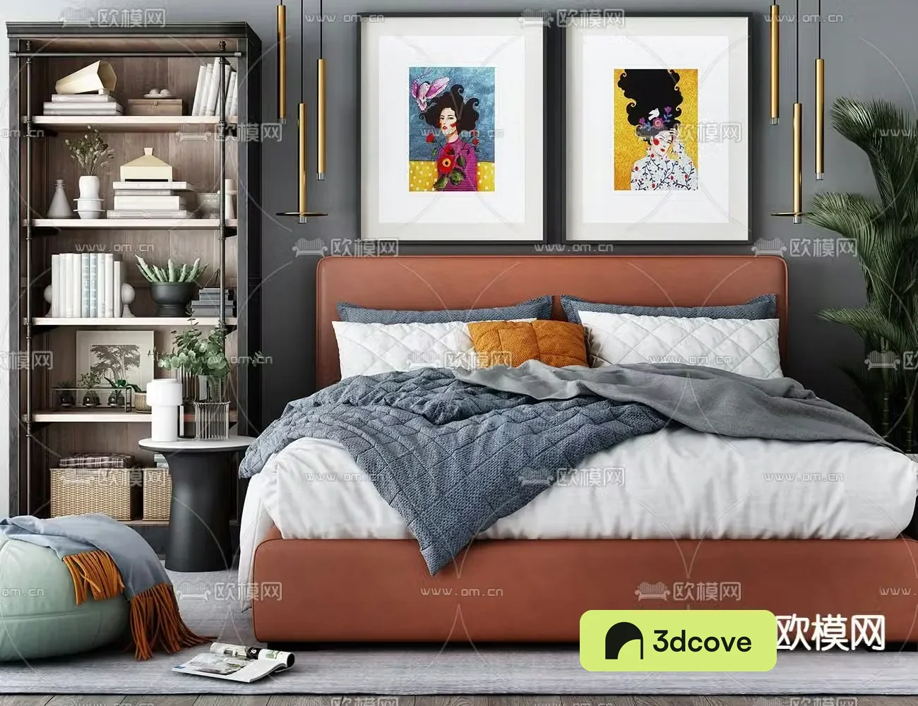 Modern double bed