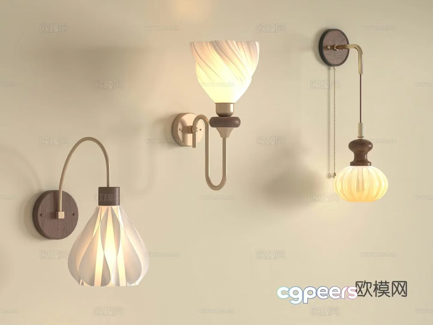 Cream medieval wall lamp bedside wall lamp hanging wall lamp bedroom wall lamp wall lamp flower wall lamp 3d model