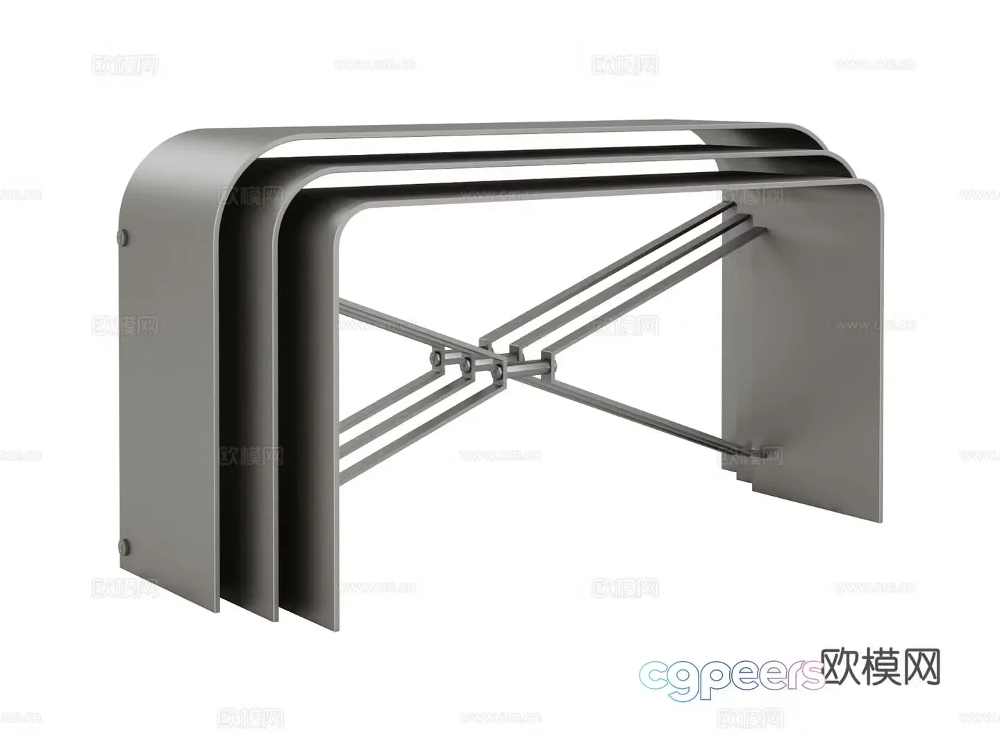 visionnaire italian minimalist console table 3d model