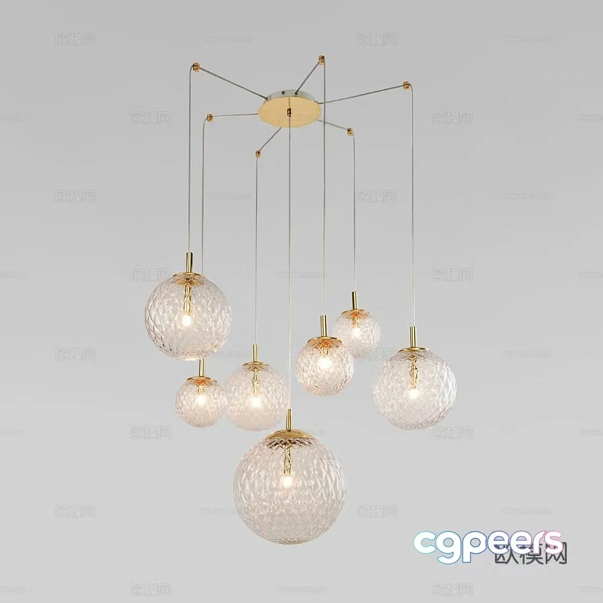 Modern simple light luxury chandeliers chandeliers simple chandeliers restaurant chandeliers living room chandeliers 3D model